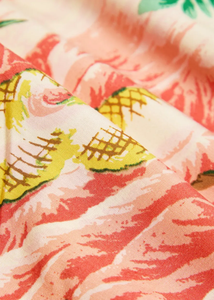 Hawaiian Vacation printed rayon poplin shirt
