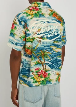 Hawaiian Vacation printed rayon poplin shirt