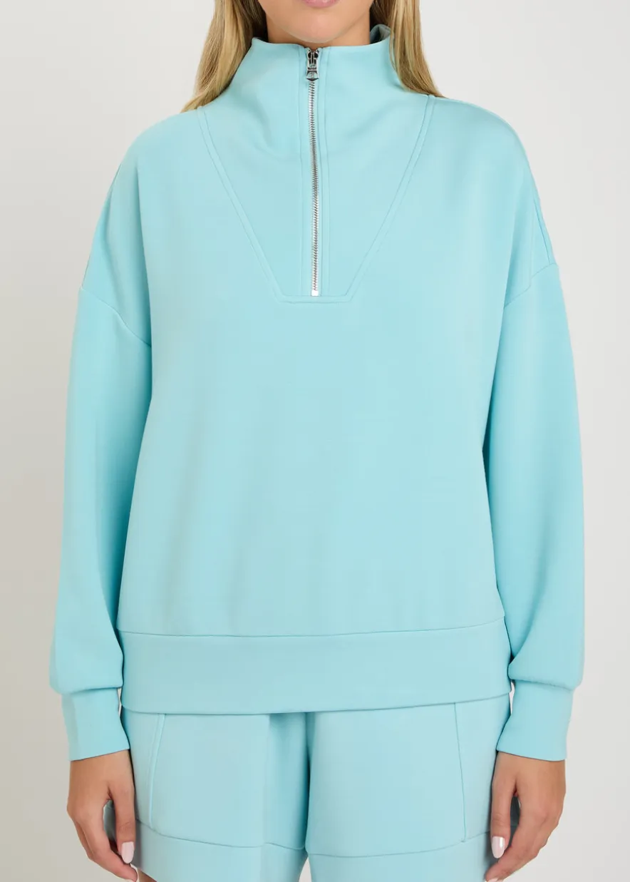 Hawley half-zip stretch-jersey sweatshirt