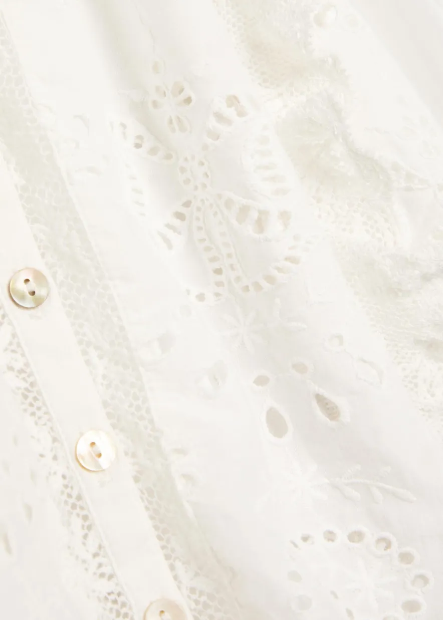 Hawthorne embroidered cotton top