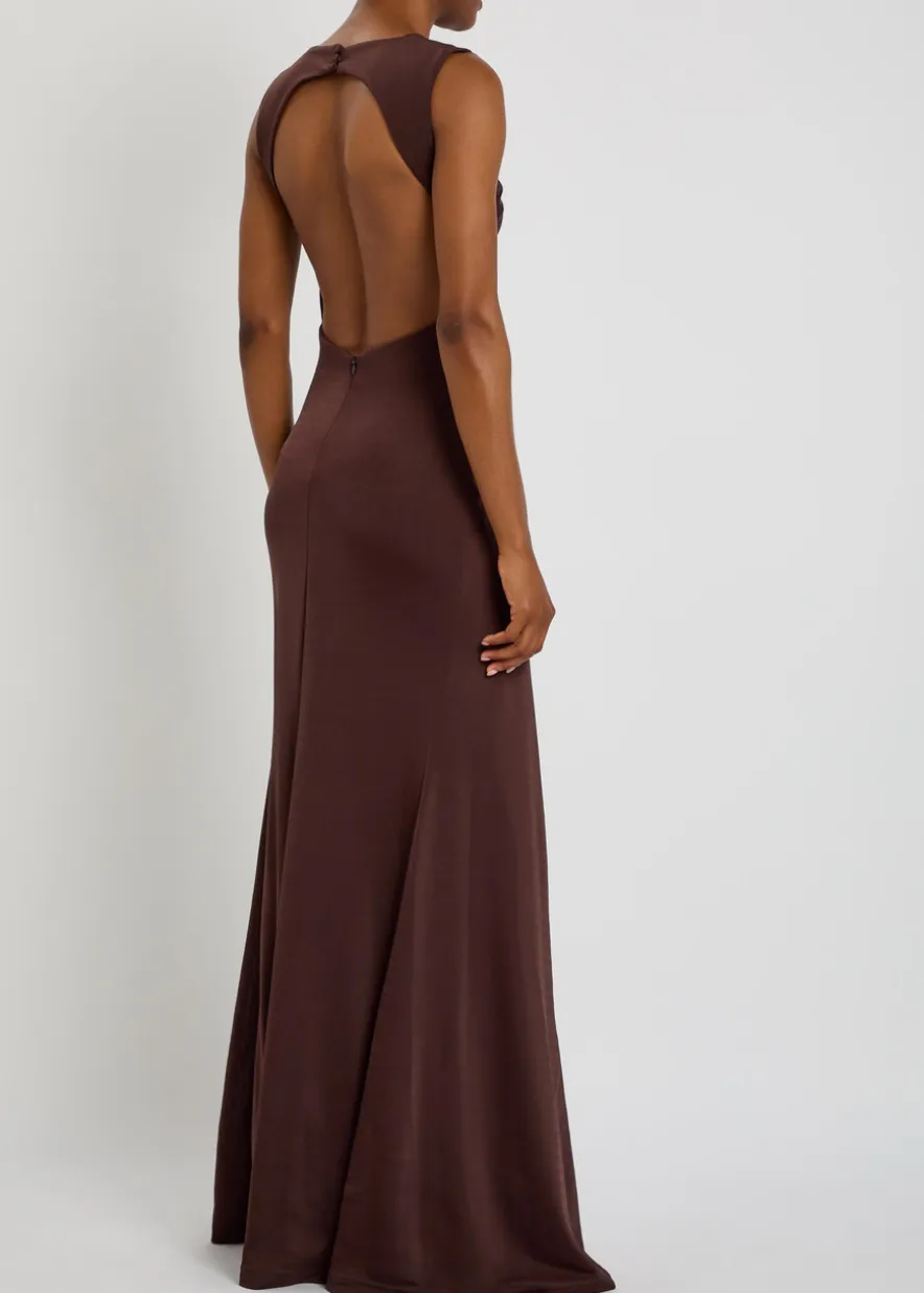Hazine sculpted stretch-jersey maxi dress