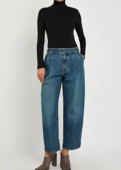 Heart cut-out crepe bodysuit