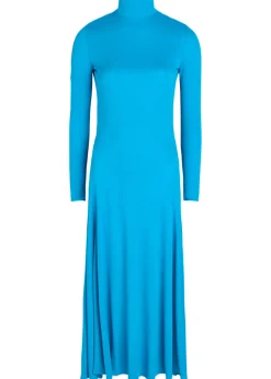 Heart cut-out crepe midi dress