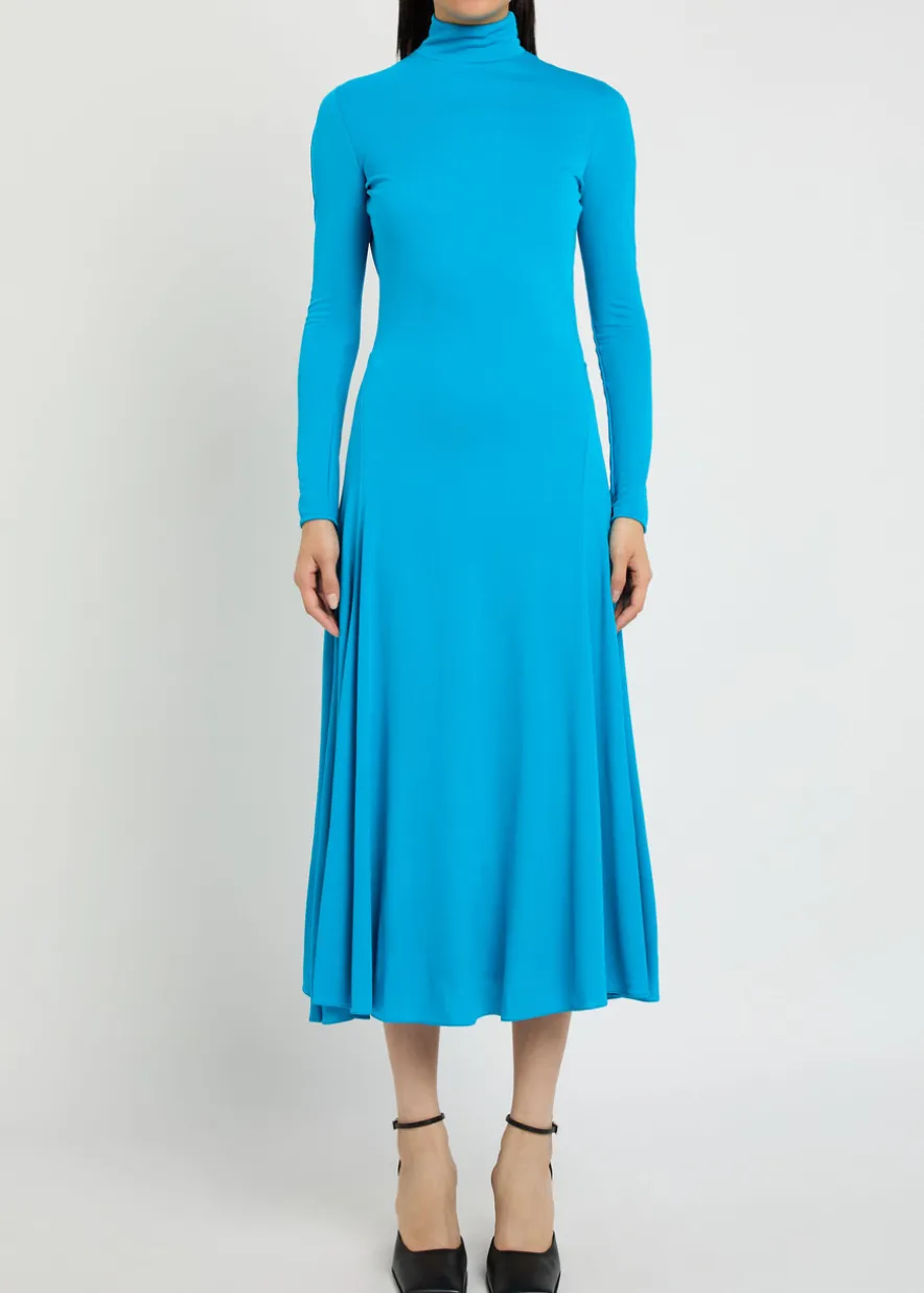 Heart cut-out crepe midi dress