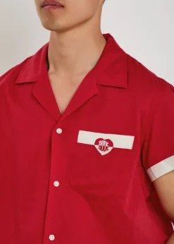 Heart Deco embroidered cotton shirt