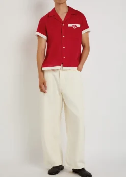 Heart Deco embroidered cotton shirt