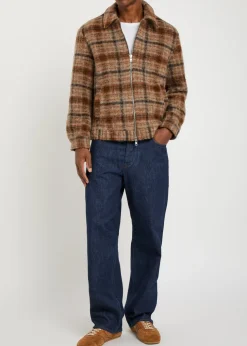 Heath checked wool-blend jacket