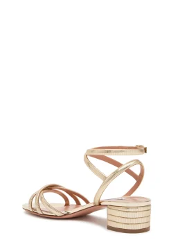 Heatwave 35 ribbed metallic sandals