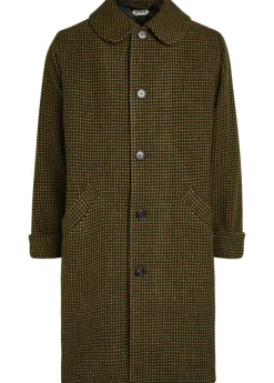 Hedgerow polka dot-jacquard wool coat