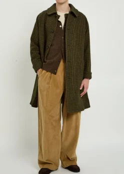 Hedgerow polka dot-jacquard wool coat