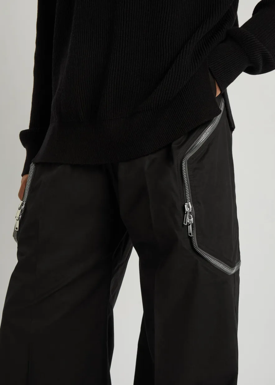 Heizer Belas wide-leg cotton cargo trousers