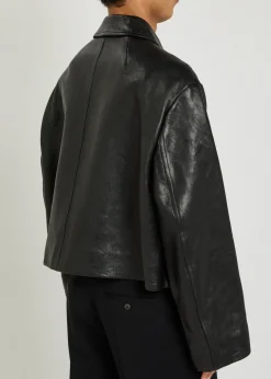 Heizer grained leather jacket