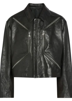 Heizer grained leather jacket