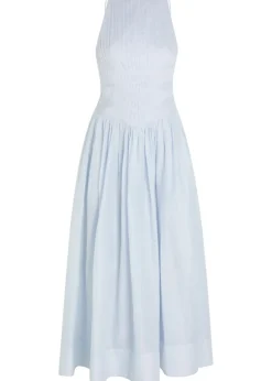 Helene pleated ramie maxi dress