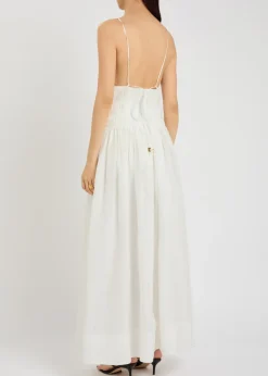 Helene pleated ramie maxi dress