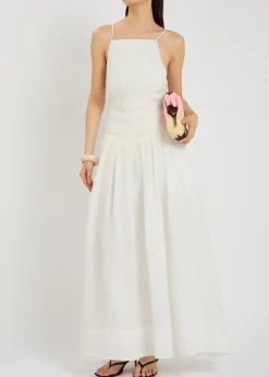 Helene pleated ramie maxi dress