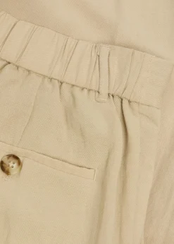 Helio pleated straight-leg woven trousers
