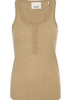 Helma ribbed silk tank top