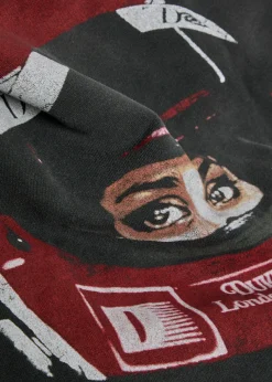 Helmet printed cotton sweatshirt