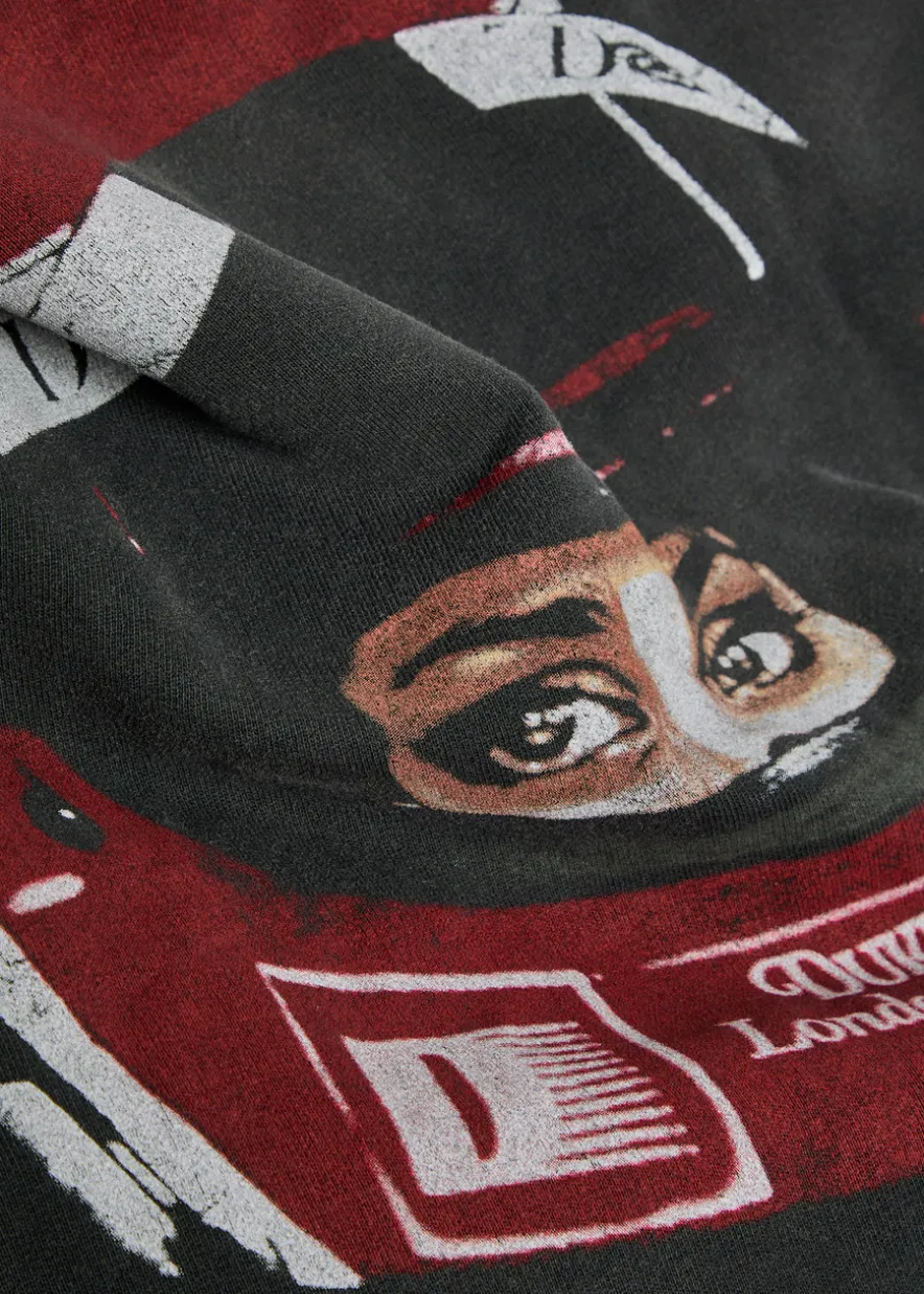 Helmet printed cotton sweatshirt