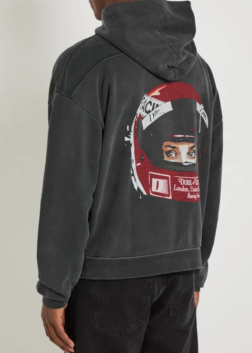 Helmet printed cotton sweatshirt