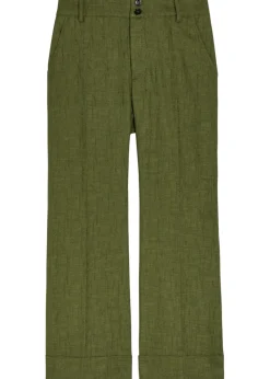 Hendrix textured flared-leg woven trousers