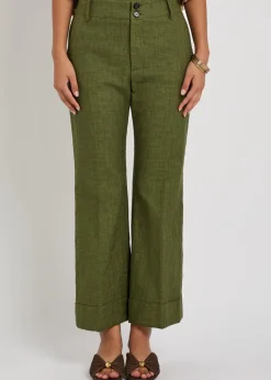 Hendrix textured flared-leg woven trousers