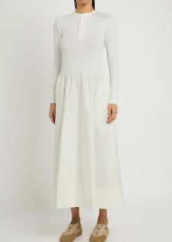 Henley cotton midi dress