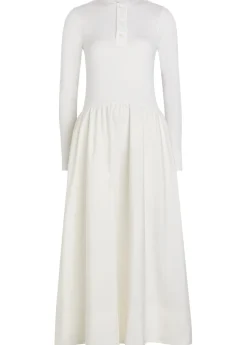 Henley cotton midi dress
