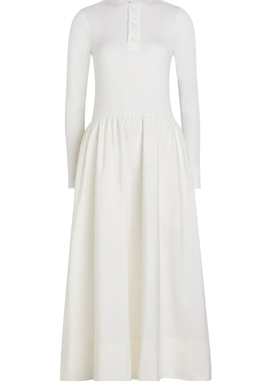 Henley cotton midi dress