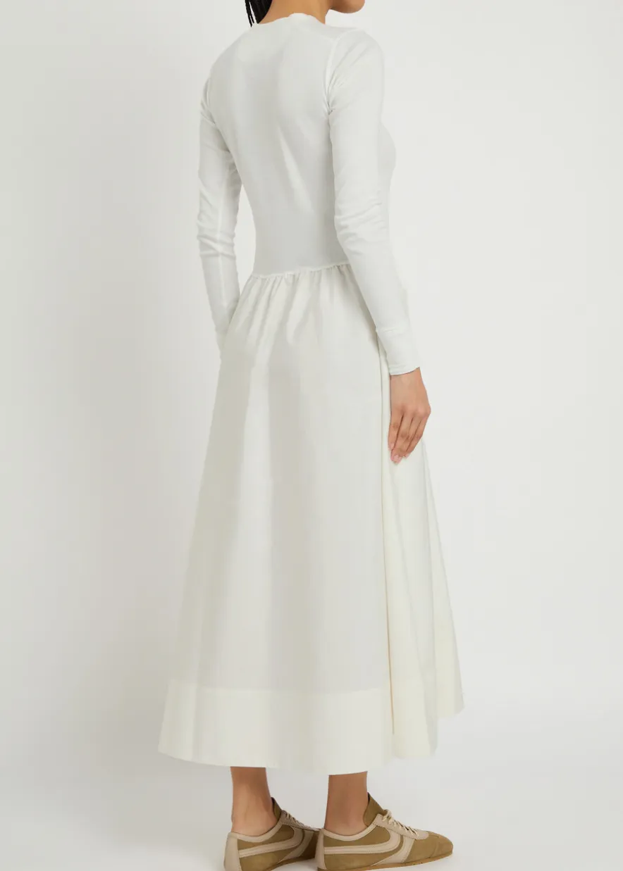 Henley cotton midi dress