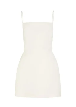 Henrietta open-back canvas mini dress