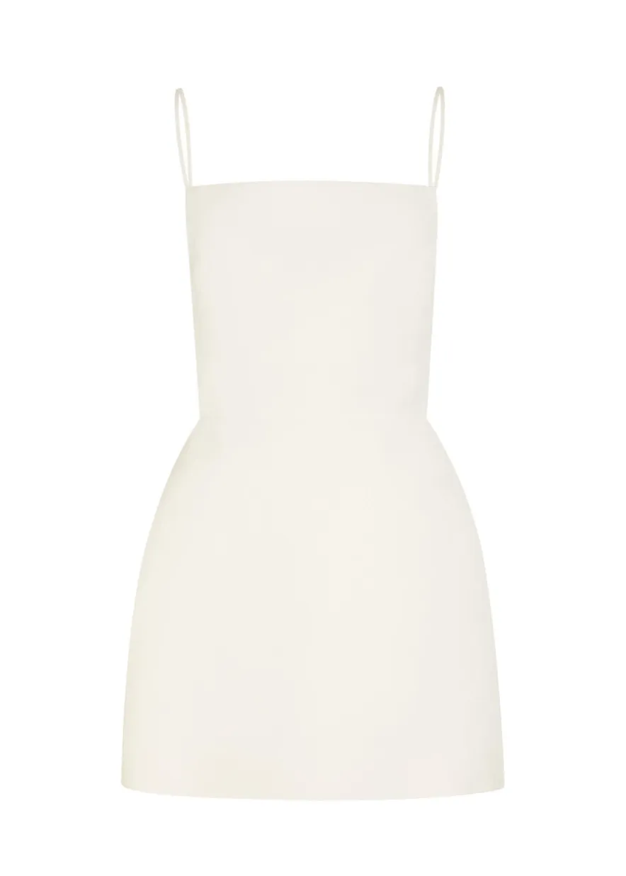 Henrietta open-back canvas mini dress