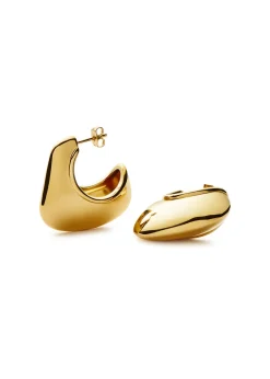 Hera Dome Large 18kt gold-plated earrings