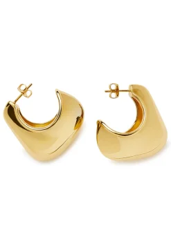 Hera Dome Large 18kt gold-plated earrings