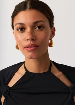Hera Dome Large 18kt gold-plated earrings