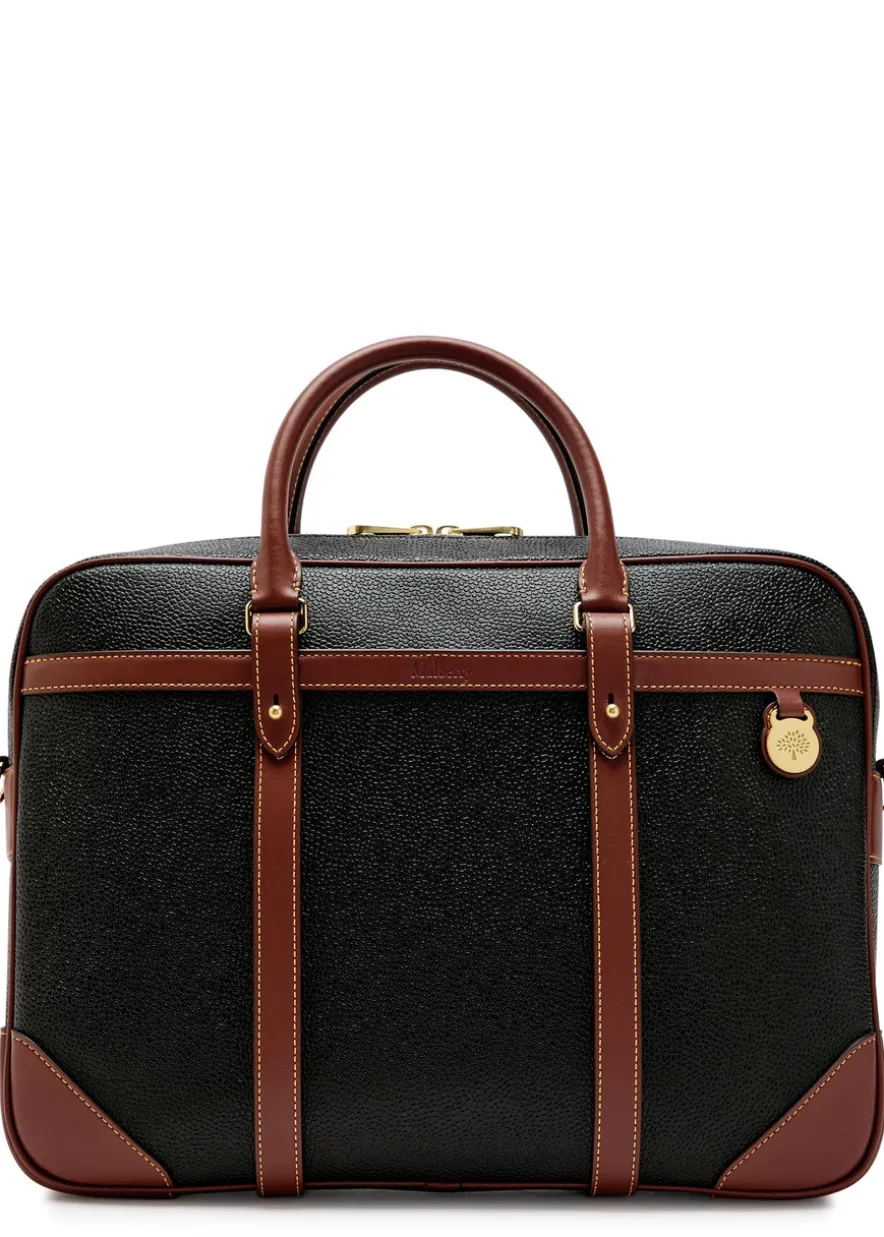 Heritage grained leather briefcase