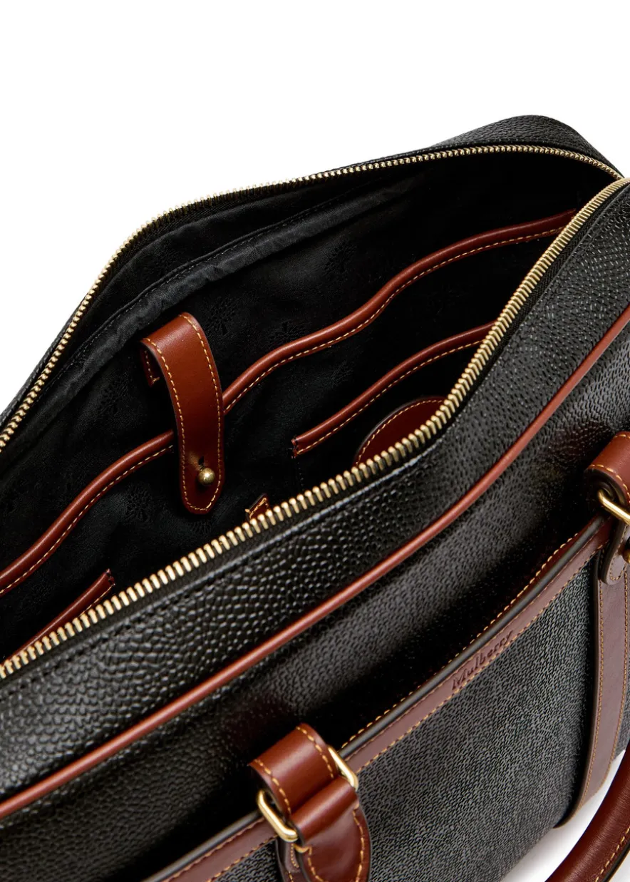 Heritage grained leather briefcase