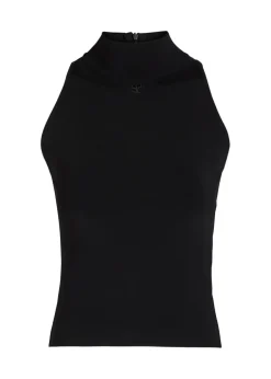 Heritage logo-embroidered knit top