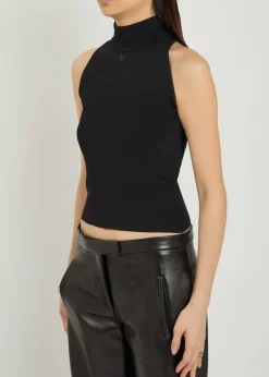 Heritage logo-embroidered knit top