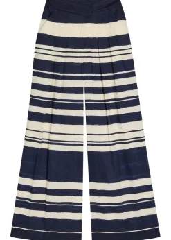 Heron striped wide-leg trousers