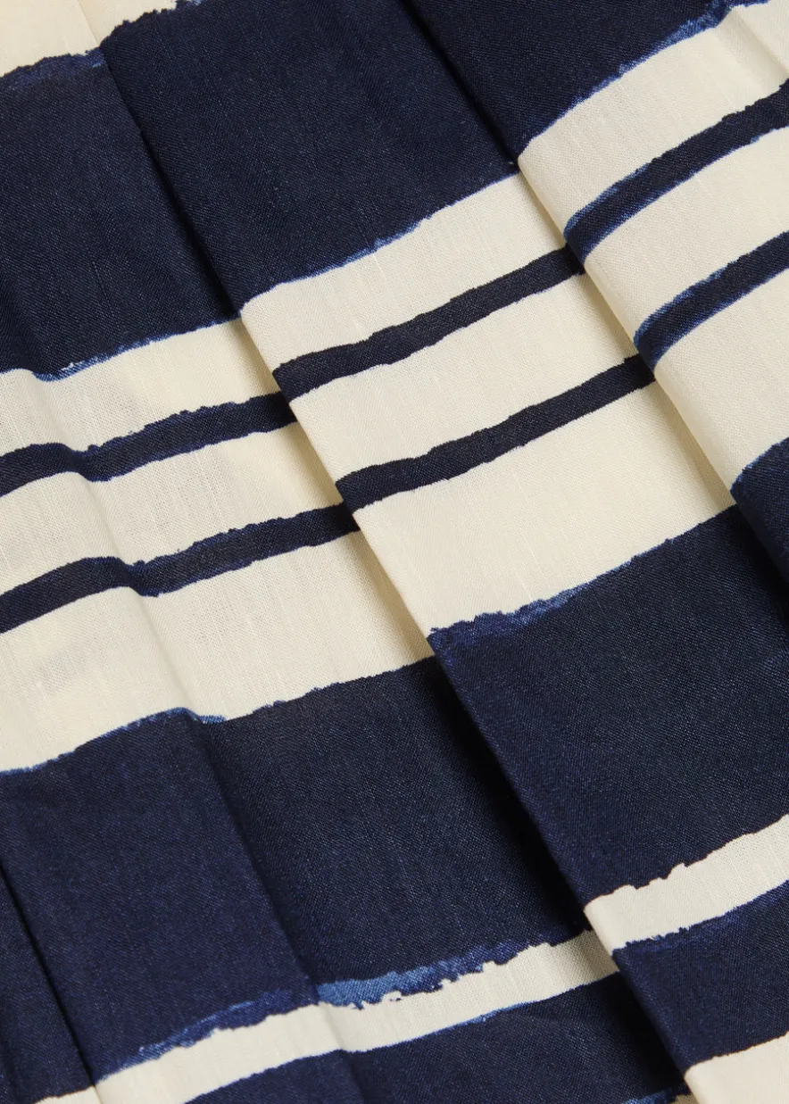 Heron striped wide-leg trousers