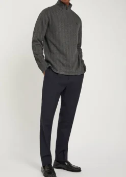 Herringbone cotton sweatshirt