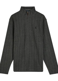 Herringbone cotton sweatshirt