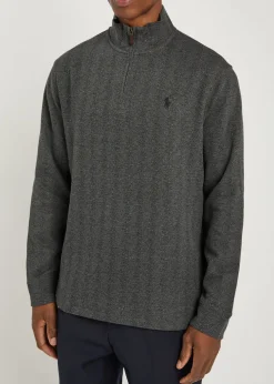 Herringbone cotton sweatshirt
