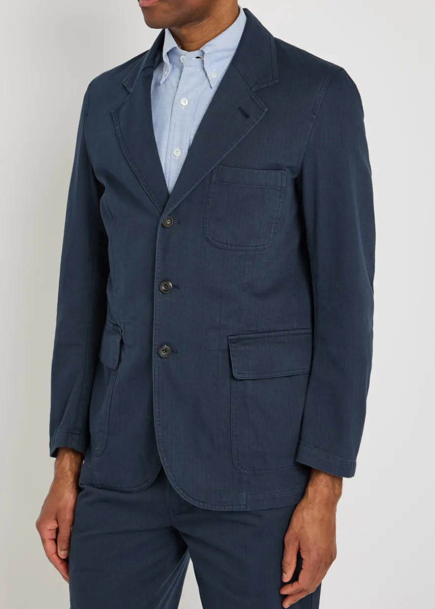 Herringbone cotton-twill jacket