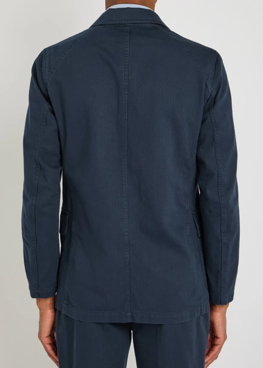 Herringbone cotton-twill jacket