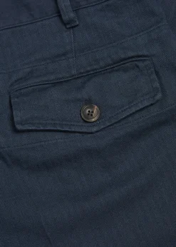 Herringbone tapered-leg trousers