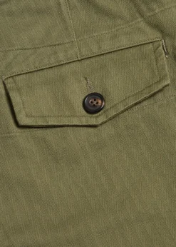 Herringbone wide-leg chino trousers