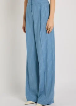 Heyser striped wide-leg trousers
